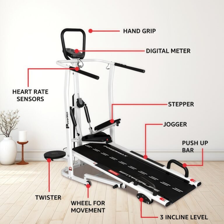 4-in-1 Manual Treadmill Image 8